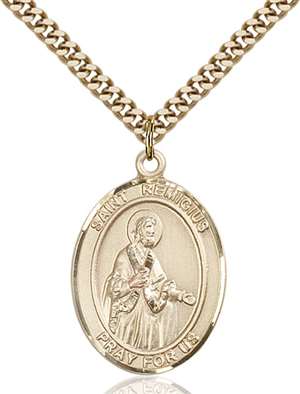 St. Remigius of Reims Medal<br/>7274 Oval, Gold Filled