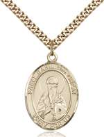 St. Basil the Great Medal<br/>7275 Oval, Gold Filled
