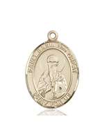 St. Basil the Great Medal<br/>7275 Oval, 14kt Gold