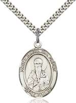St. Basil the Great Medal<br/>7275 Oval, Sterling Silver