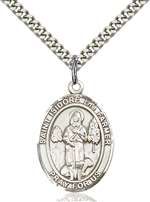 St. Isidore the Farmer Medal<br/>7276 Oval, Sterling Silver