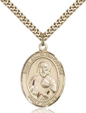 St. James the Lesser Medal<br/>7277 Oval, Gold Filled