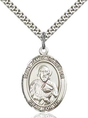 St. James the Lesser Medal<br/>7277 Oval, Sterling Silver