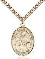 St. Gabriel Possenti Medal<br/>7279 Oval, Gold Filled
