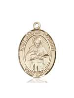 St. Gabriel Possenti Medal<br/>7279 Oval, 14kt Gold