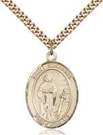 St. Susanna Medal<br/>7280 Oval, Gold Filled
