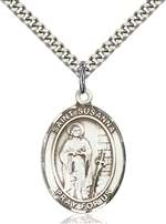 St. Susanna Medal<br/>7280 Oval, Sterling Silver