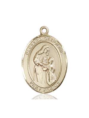 Blessed Caroline Gerhardinger Medal<br/>7281 Oval, 14kt Gold