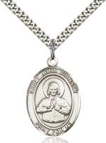 St. John Vianney Medal<br/>7282 Oval, Sterling Silver