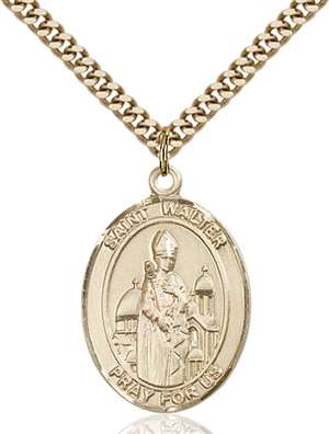 St. Walter of Pontnoise Medal<br/>7285 Oval, Gold Filled