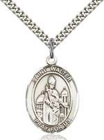 St. Walter of Pontnoise Medal<br/>7285 Oval, Sterling Silver