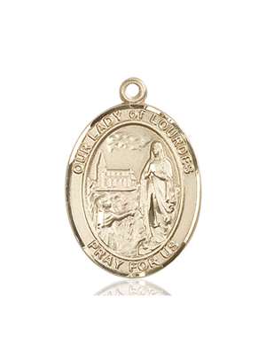 Our Lady of Lourdes Medal<br/>7288 Oval, 14kt Gold