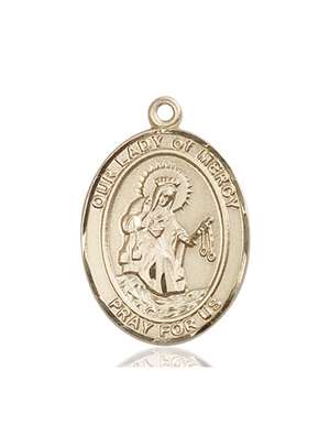 Our Lady of Mercy Medal<br/>7289 Oval, 14kt Gold