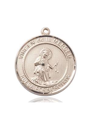 Virgen de la Merce Medal<br/>7289 Spanish, Round, 14kt Gold