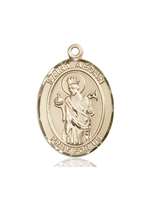 St. Aedan of Ferns Medal<br/>7293 Oval, 14kt Gold