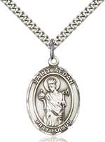 St. Aedan of Ferns Medal<br/>7293 Oval, Sterling Silver