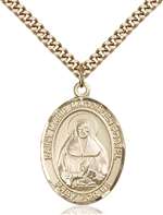 St. Marie Magdalen Postel Medal<br/>7294 Oval, Gold Filled
