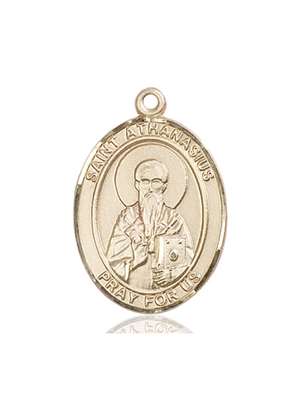 St. Athanasius Medal<br/>7296 Oval, 14kt Gold