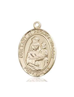 Our Lady of Prompt Succor Medal<br/>7299 Oval, 14kt Gold