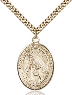 St. Margaret of Cortona Medal<br/>7301 Oval, Gold Filled