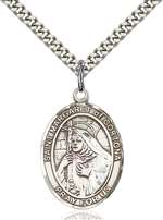 St. Margaret of Cortona Medal<br/>7301 Oval, Sterling Silver