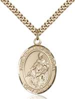 St. Thomas of Villanova Medal<br/>7304 Oval, Gold Filled