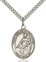 St. Thomas of Villanova Medal<br/>7304 Oval, Sterling Silver