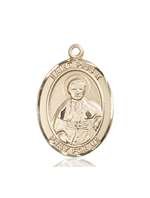 St. Pius X Medal<br/>7305 Oval, 14kt Gold