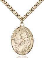 St. Finnian of Clonard Medal<br/>7308 Oval, Gold Filled