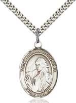 St. Finnian of Clonard Medal<br/>7308 Oval, Sterling Silver