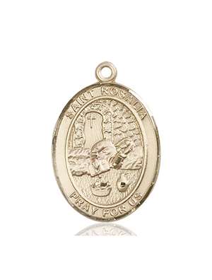 St. Rosalia Medal<br/>7309 Oval, 14kt Gold