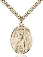 St. Roch Medal<br/>7310 Oval, Gold Filled