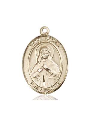 St. Olivia Medal<br/>7312 Oval, 14kt Gold