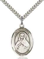 St. Olivia Medal<br/>7312 Oval, Sterling Silver