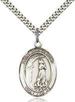 St. Zoe of Rome Medal<br/>7314 Oval, Sterling Silver
