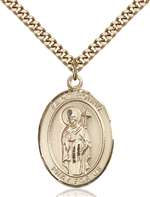 St. Ronan Medal<br/>7315 Oval, Gold Filled