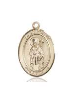 St. Ronan Medal<br/>7315 Oval, 14kt Gold