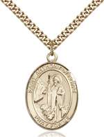 St. Anthony of Egypt Medal<br/>7317 Oval, Gold Filled