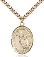 St. Paul of the Cross Medal<br/>7318 Oval, Gold Filled
