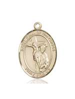 St. Paul of the Cross Medal<br/>7318 Oval, 14kt Gold