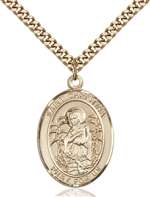 St. Christina the Astonishing Medal<br/>7320 Oval, Gold Filled
