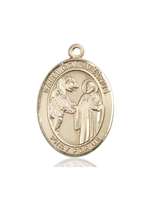 St. Columbanus Medal<br/>7321 Oval, 14kt Gold