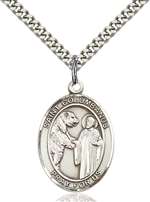 St. Columbanus Medal<br/>7321 Oval, Sterling Silver