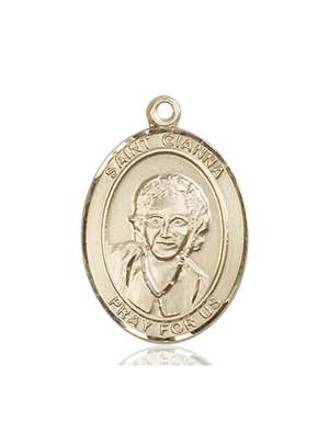 St. Gianna Medal<br/>7322 Oval, 14kt Gold