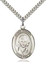 St. Gianna Medal<br/>7322 Oval, Sterling Silver