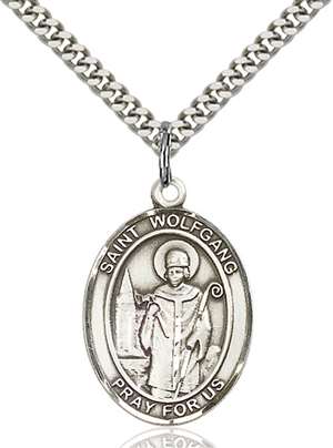 St. Wolfgang Medal<br/>7323 Oval, Sterling Silver