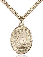 St. Edburga of Winchester Medal<br/>7324 Oval, Gold Filled