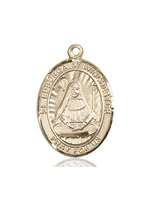 St. Edburga of Winchester Medal<br/>7324 Oval, 14kt Gold