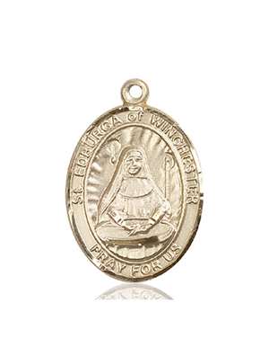 St. Edburga of Winchester Medal<br/>7324 Oval, 14kt Gold