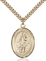 St. Cornelius Medal<br/>7325 Oval, Gold Filled